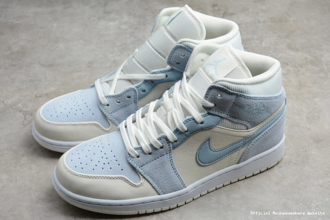 Official Maikesneakers Mixed Blue Mid DA4666-100 Jordan 1 Air Textures 0722